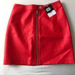 Red orange skirt